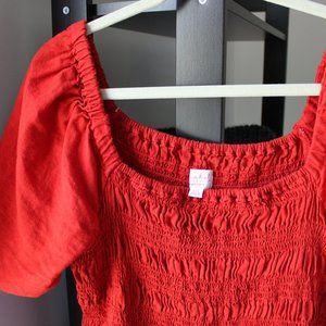 Isabel Maternity Red Dress, Cute Maternity Dress, Baby Shower Dress